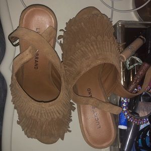 Lucky Brand Fringe Wedges